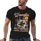 Retro Wranglin&#39; Feral Children Raccoon 90s Western  Versatile T-Shirt