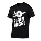 Plain Bagel Funny Word Pun Bagel Lover Plane Humorous Meme  Eco-friendly Material T-Shirt