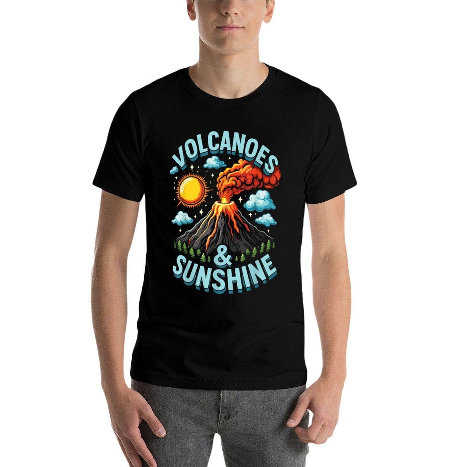 Lava Geologist Volcano Lover Volcanoes  Sunshine  Easy-care T-Shirt