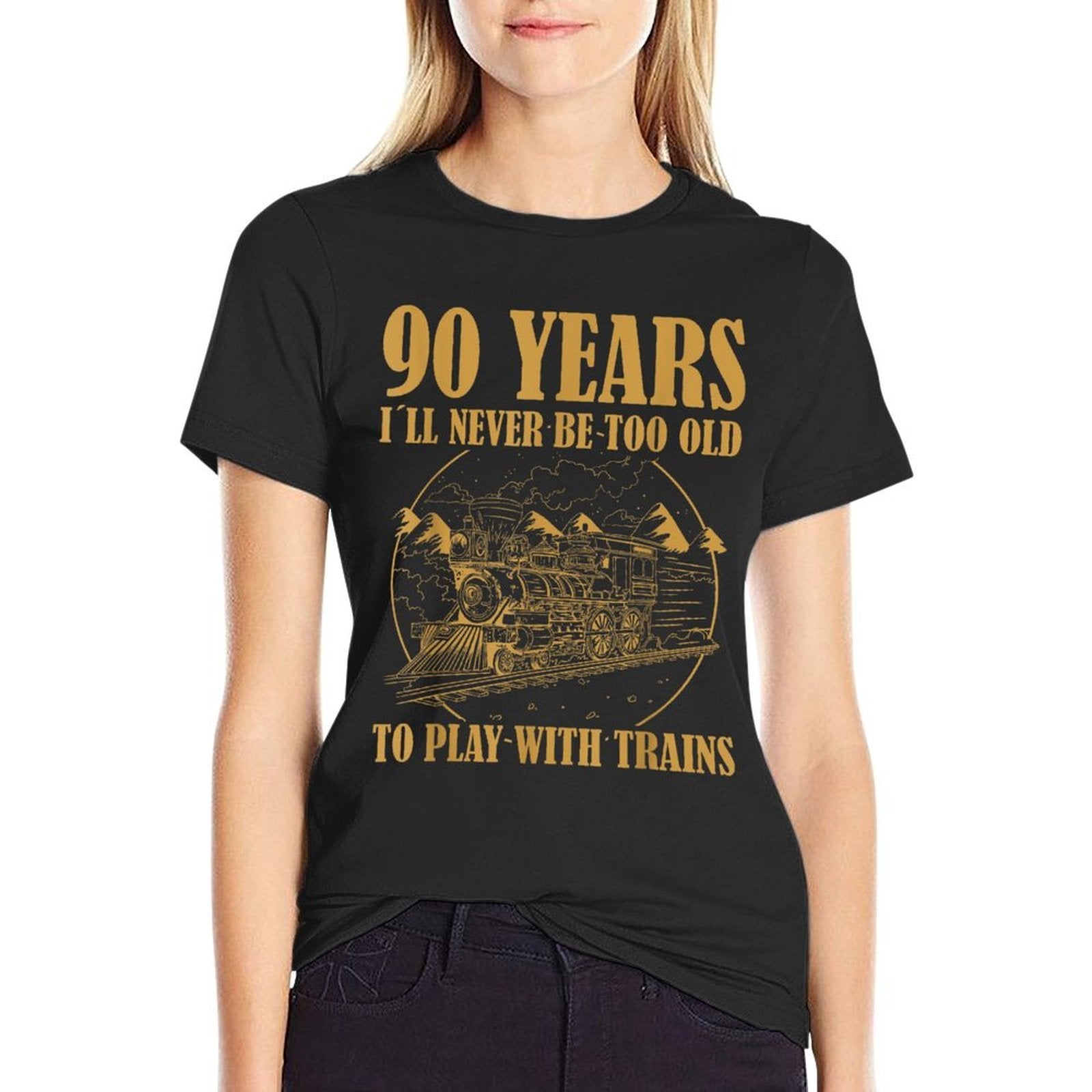 90 Year Old Vintage Railroad Steam Train 90th Birthday  Vintage-inspired T-Shirt