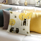 Bear Necessities Pattern Soft Anti-Pilling Throw Pillow