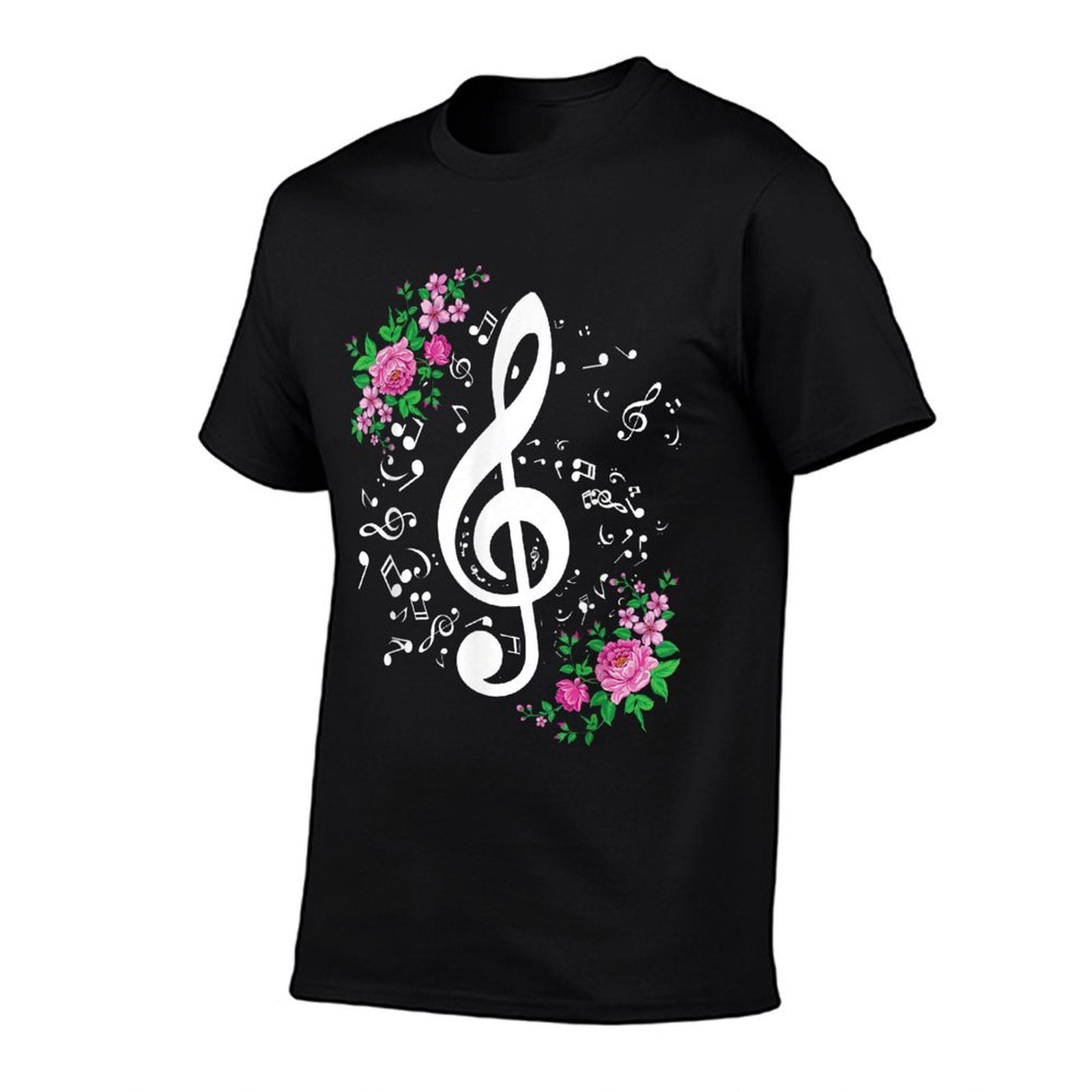 Cut Music Notes Clef Teacher,musical Notes And Flowers  Affordable Price T-Shirt
