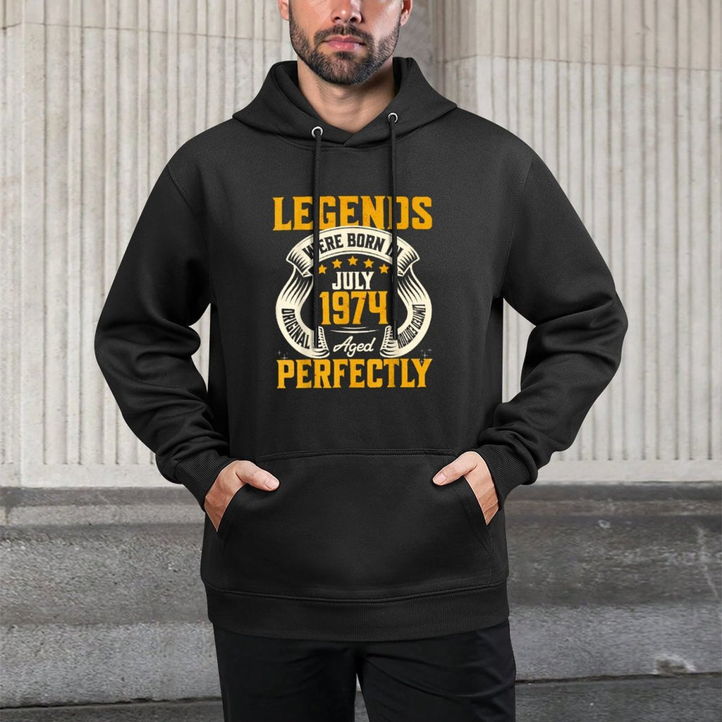 50th Birthday July 1974 Legend 50 Years Old Man All-Day Comfort Hoodie