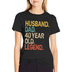 40th Birthday Husband Dad 40 Year Old Legend  Stretchy T-Shirt