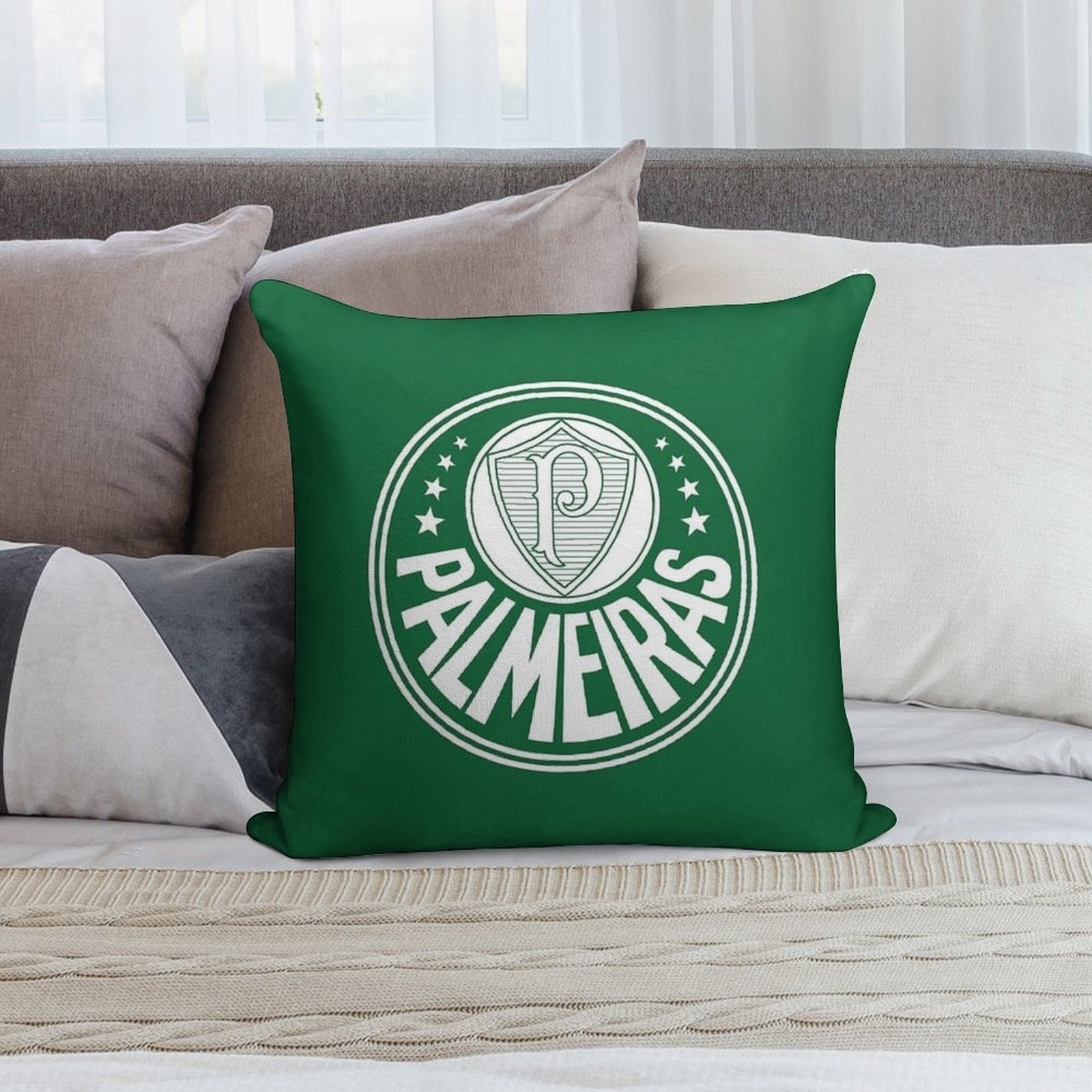 Palmeiras Soft Multiple Sizes Throw Pillow