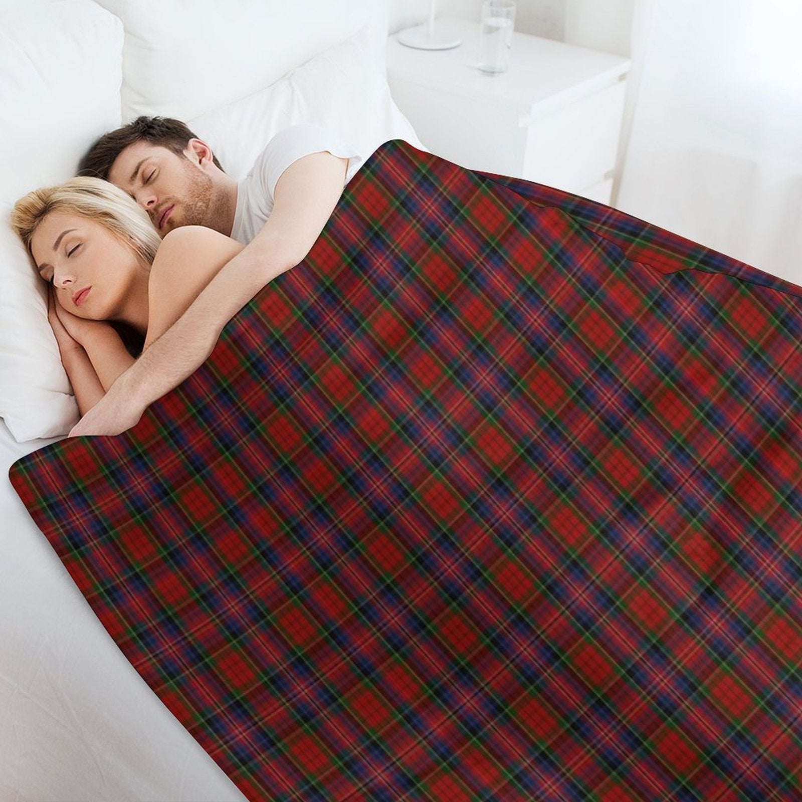 MacPherson Clan Tartan Easy Care Throw Blanket