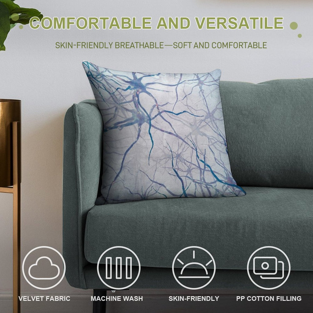 Neural Network, Illustration (C0470277) Soft Easy Maintenance Throw Pillow