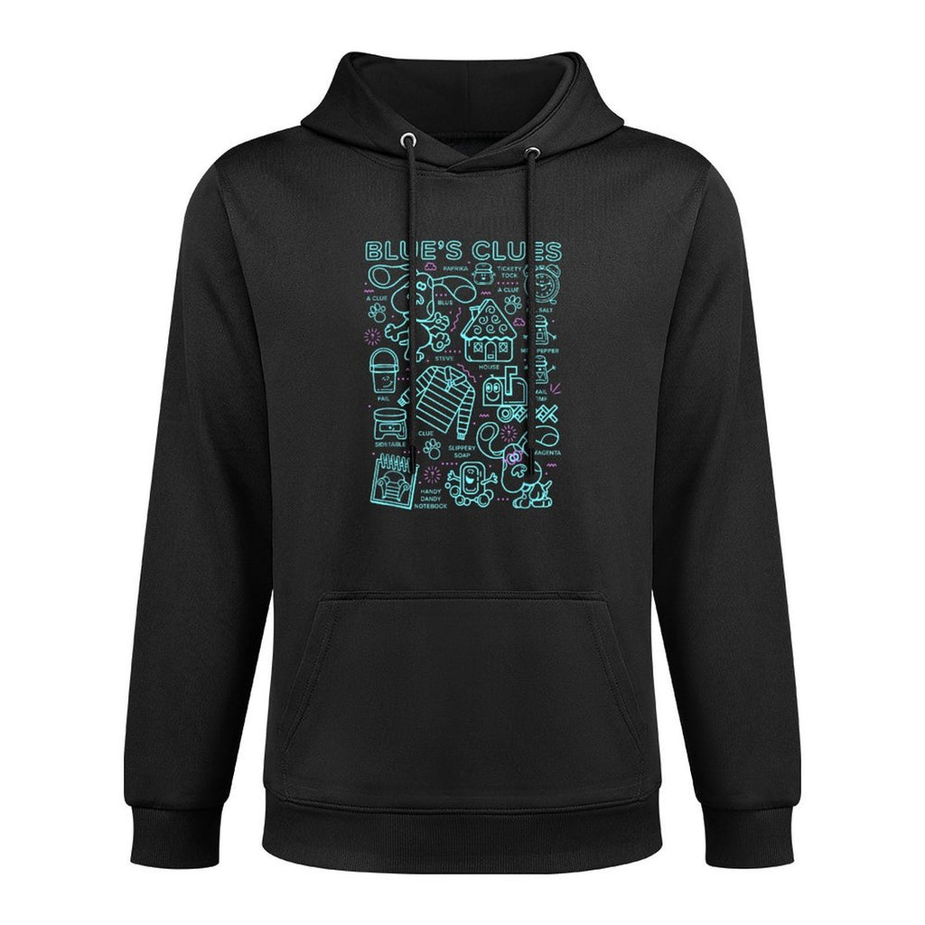 Blues Clues Group Shot Outline Collage Casual Wear Hoodie
