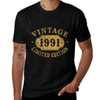 34th Birthday Women 34 Year Old Men Funny 1991 34 Year Old  Cotton T-Shirt