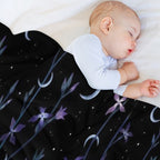 Greeting to The Moon - Matthiola Easy Care Throw Blanket