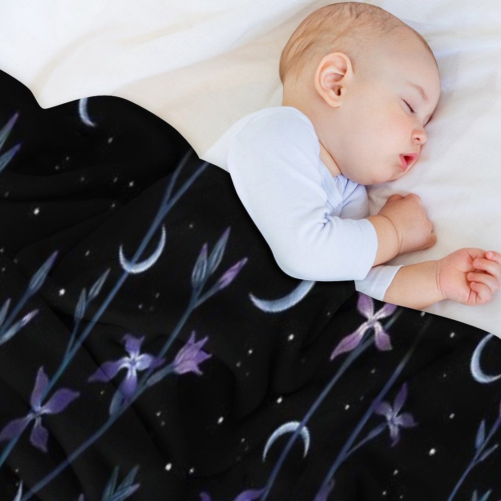 Greeting to The Moon - Matthiola Easy Care Throw Blanket