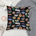 Theme Park Attraction Collage Soft Ultra-Soft Texture Throw Pillow