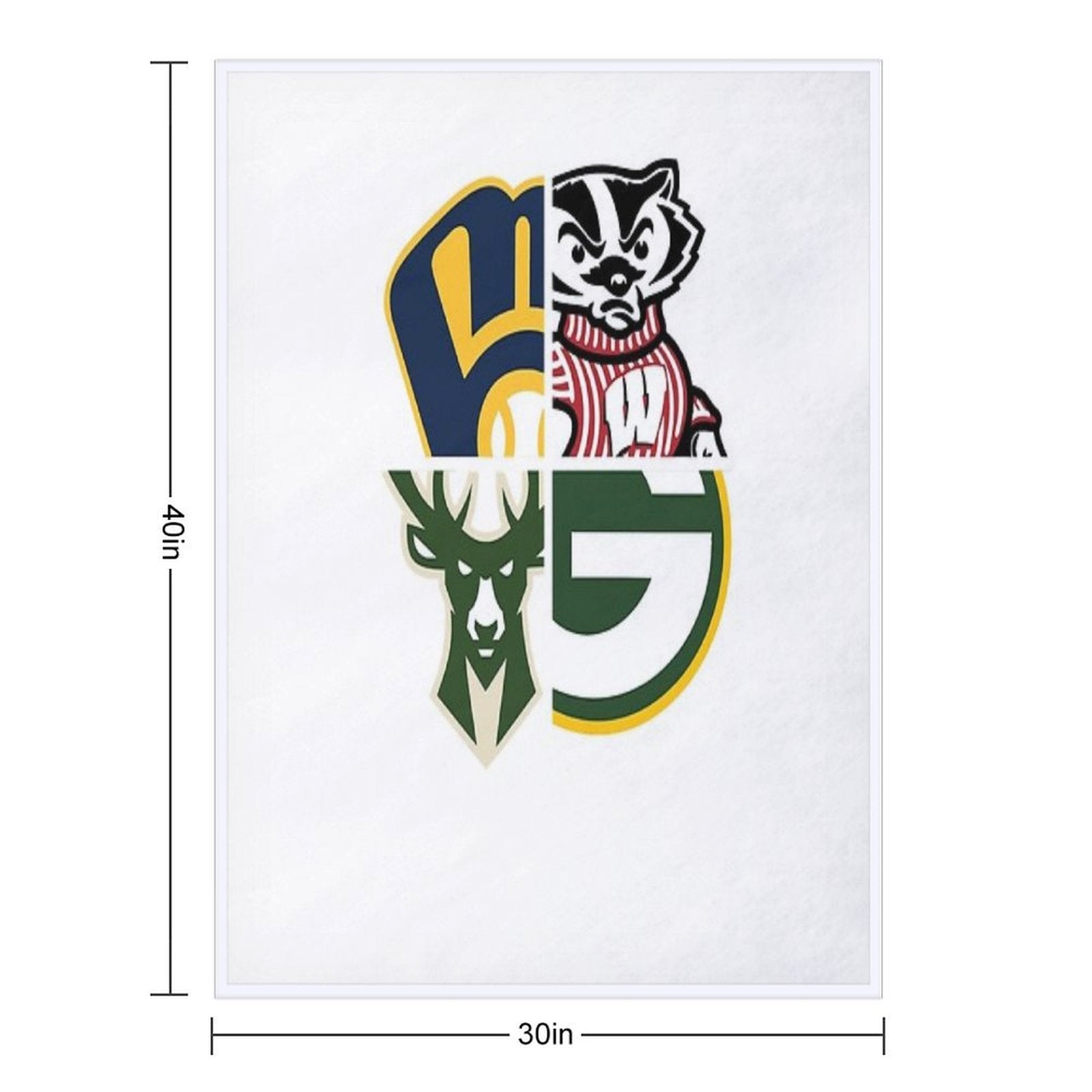 Wisconsin Sports Versatility Throw Blanket