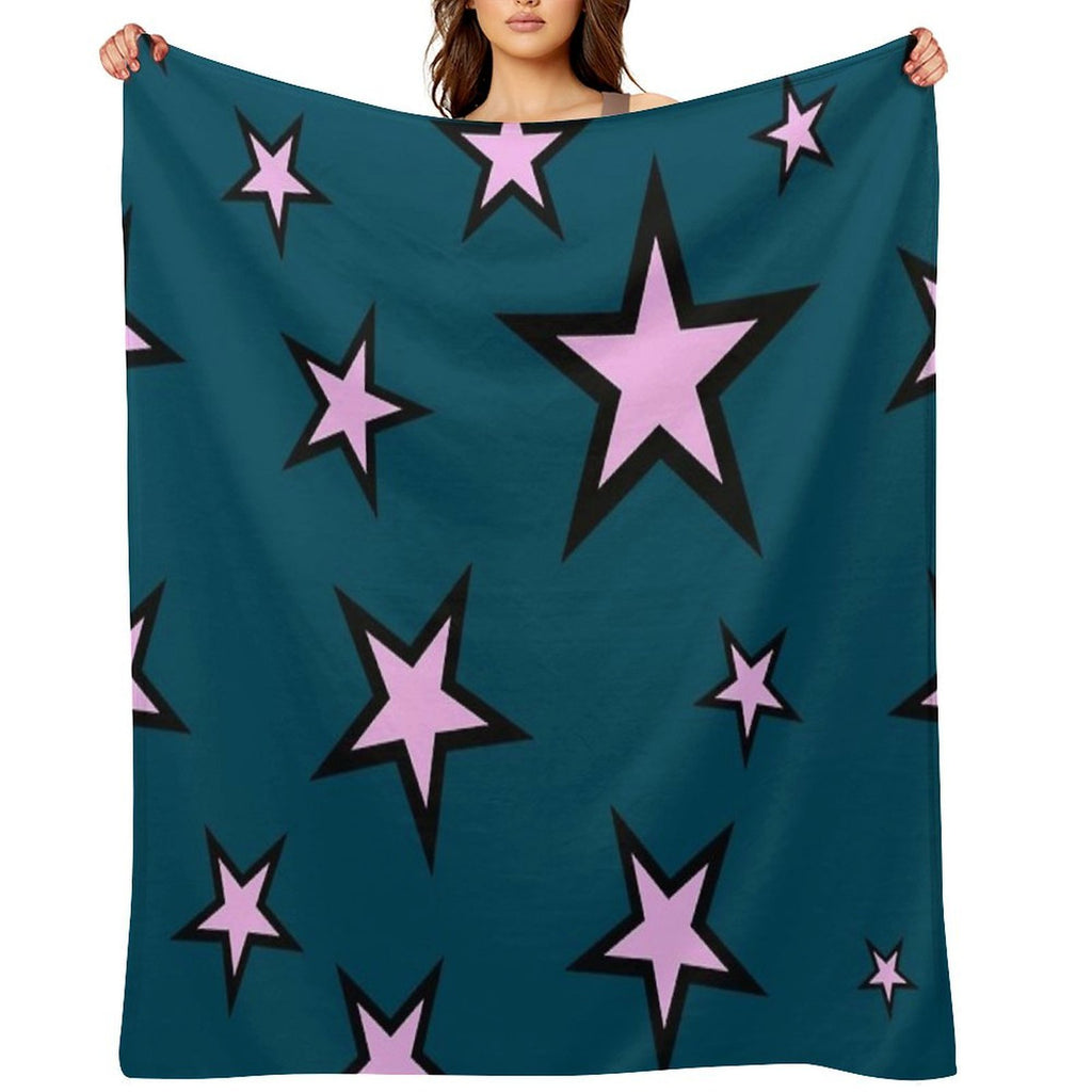 Star Pattern Machine-washable Throw Blanket