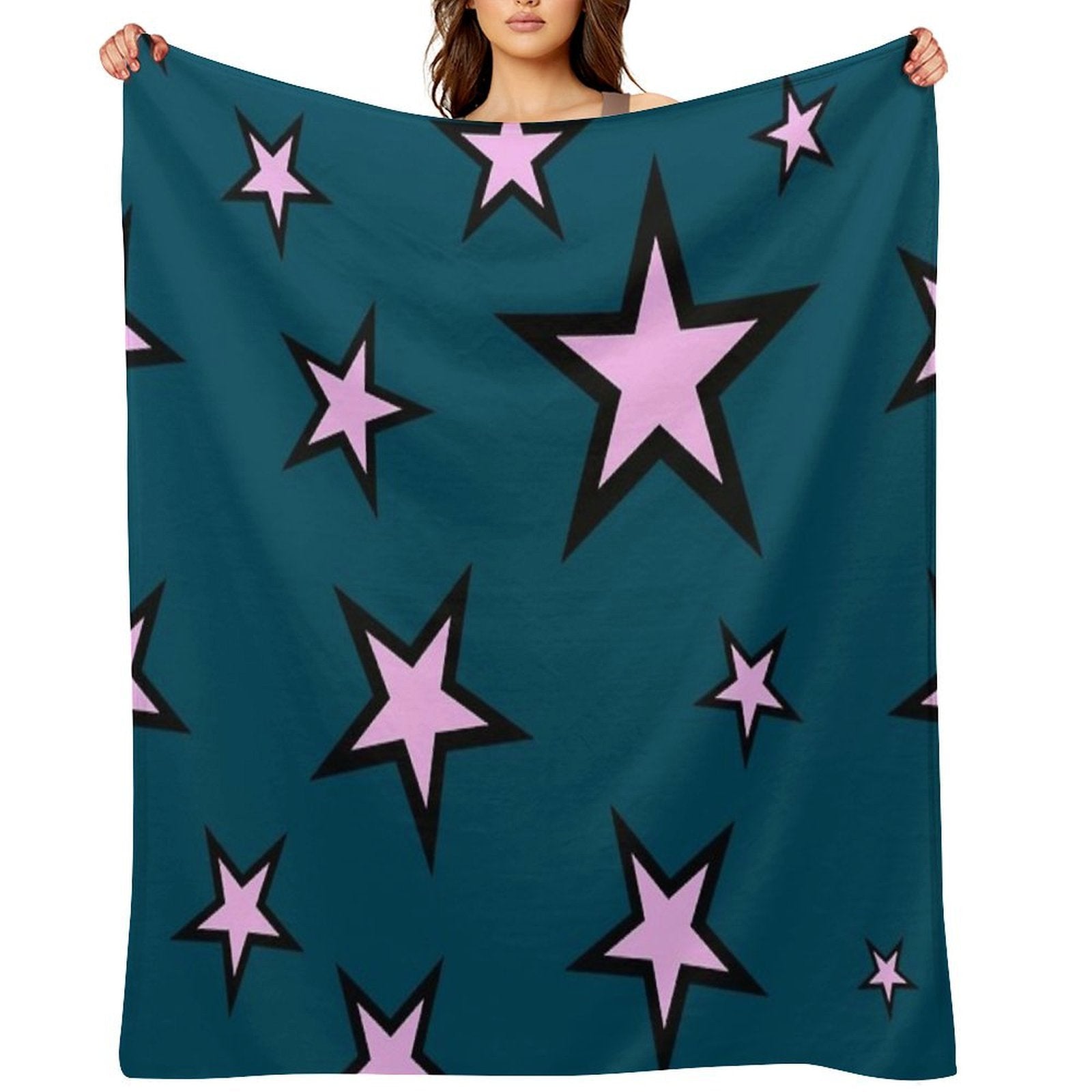 Star Pattern Machine-washable Throw Blanket