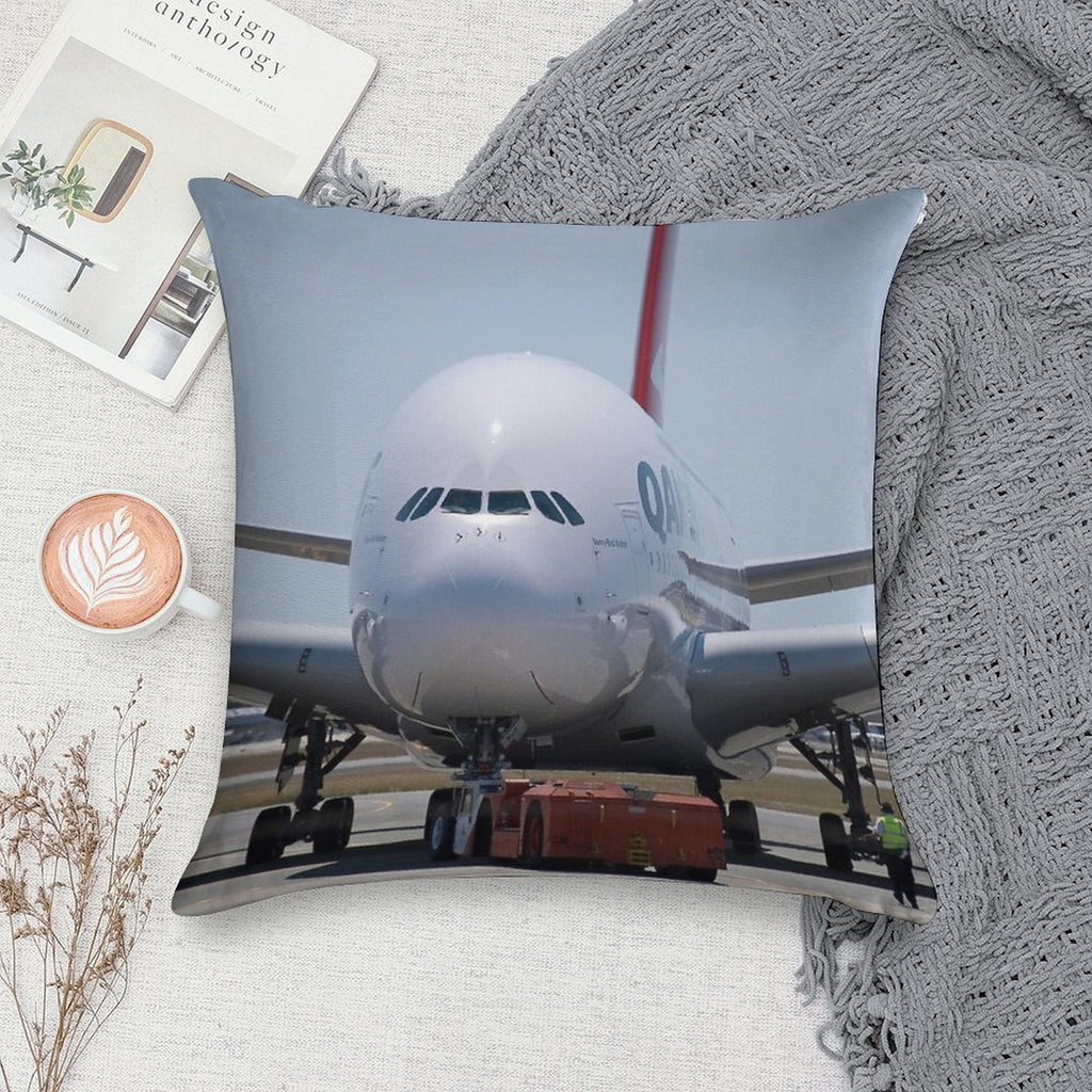 Qantas A380 Soft Skin-Friendly Throw Pillow
