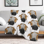 Valais Blacknose Sheep Wrinkle-free Throw Blanket