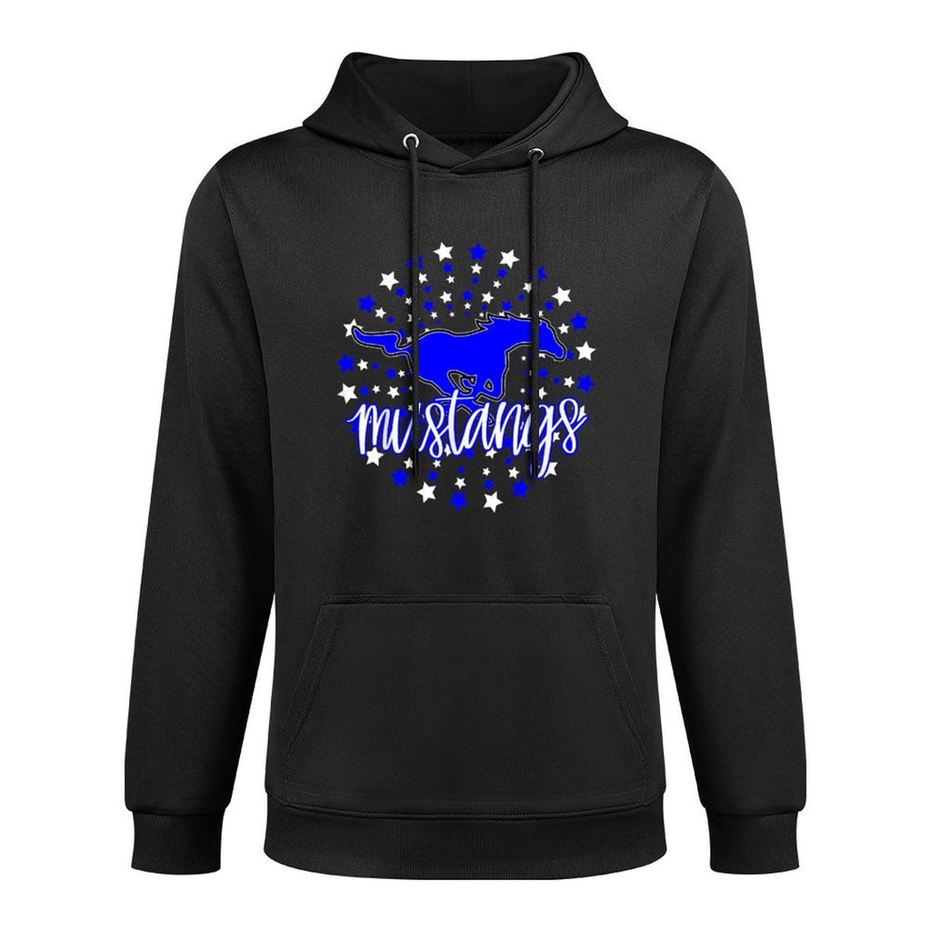 Mustangs School Spirit Stars Mustang Pride Football Mom Pilling-Resistant Hoodie