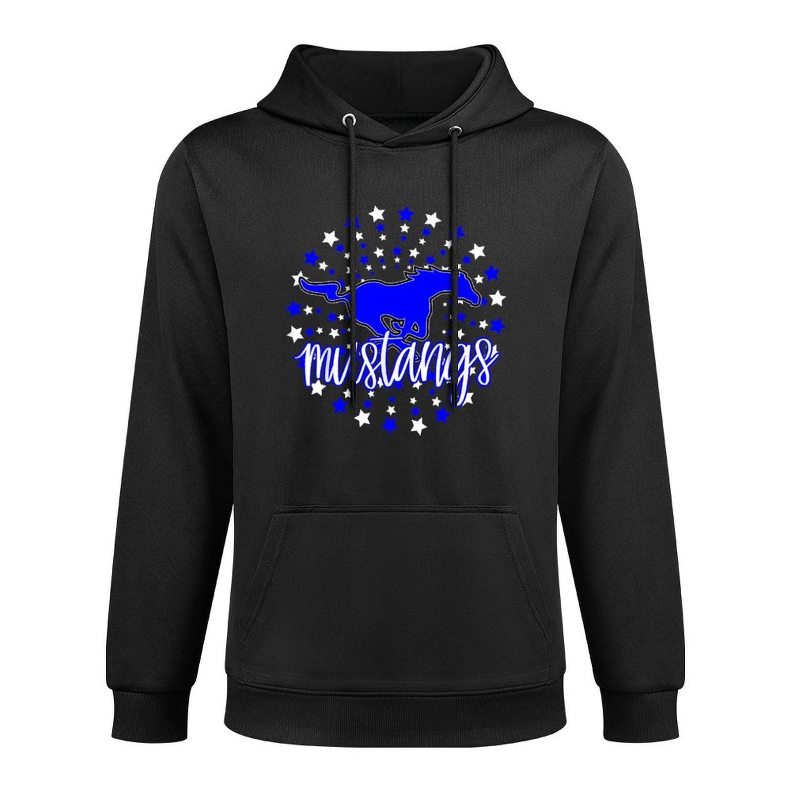 Mustangs School Spirit Stars Mustang Pride Football Mom Pilling-Resistant Hoodie