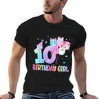 Birthday Girl 10th Birthday Squish Squad Mallow Girls  Lightweight T-Shirt