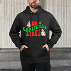 Oh Christmas Tree Xmas Snack Cake Family Pajama Matching Kangaroo Pocket Hoodie