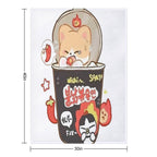 Buldak Korean Ramen Noodles Shiba Comfort Throw Blanket