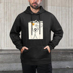 Stick Man Silly Stuff Black for Men - Stick Figure Under A Tack Easy Care Hoodie