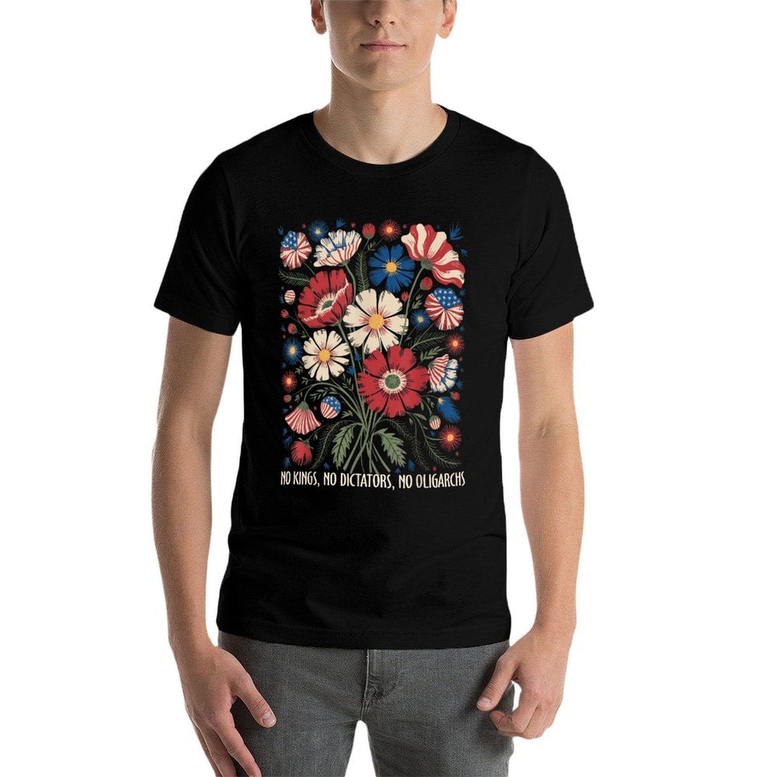 No Kings No Dictators No Oligarchs In America Funny  Breathable T-Shirt