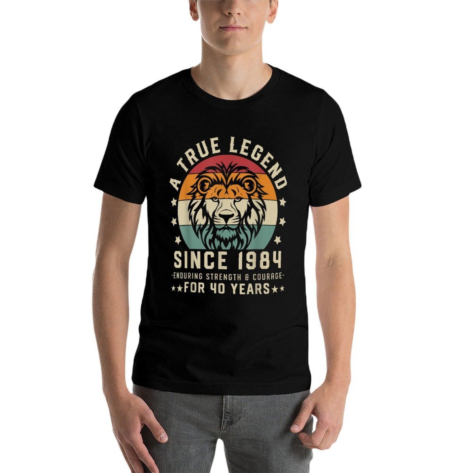 A True Legend Since 1984 40th Birthday for Him Lion  Tagless Design T-Shirt