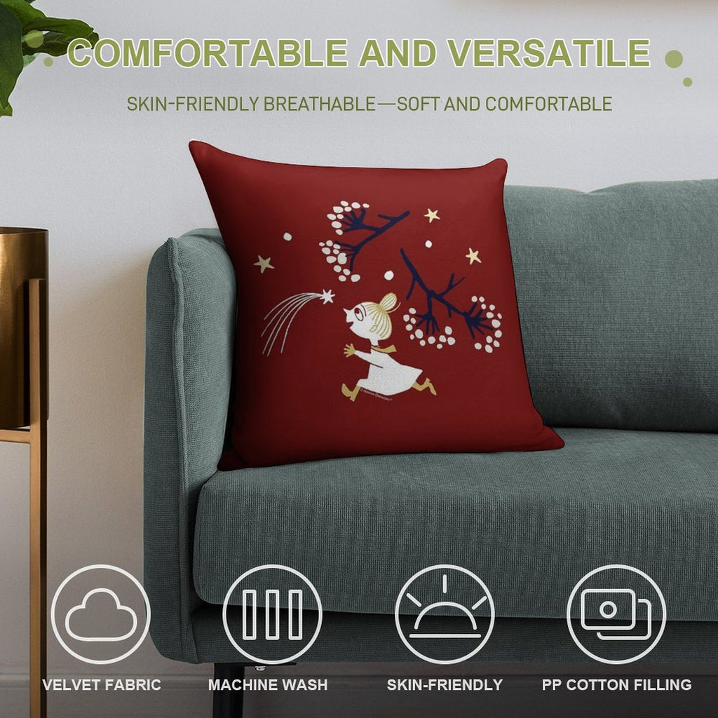 Moomin Autumn Little My Shooting Star Winter Soft Washable Throw Pillow