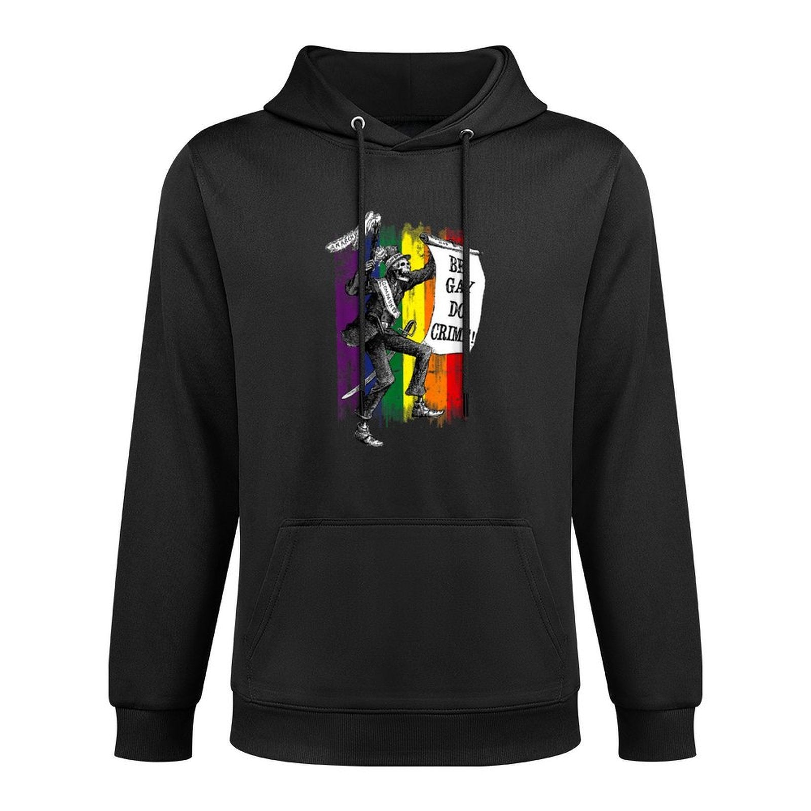 Be Gay, Do Crime!  Rainbow LGBTQ Meme Relaxed Fit Hoodie