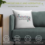 Schadenfreude - Definition with German Folk Flowers Soft Warmth Comfort Throw Pillow