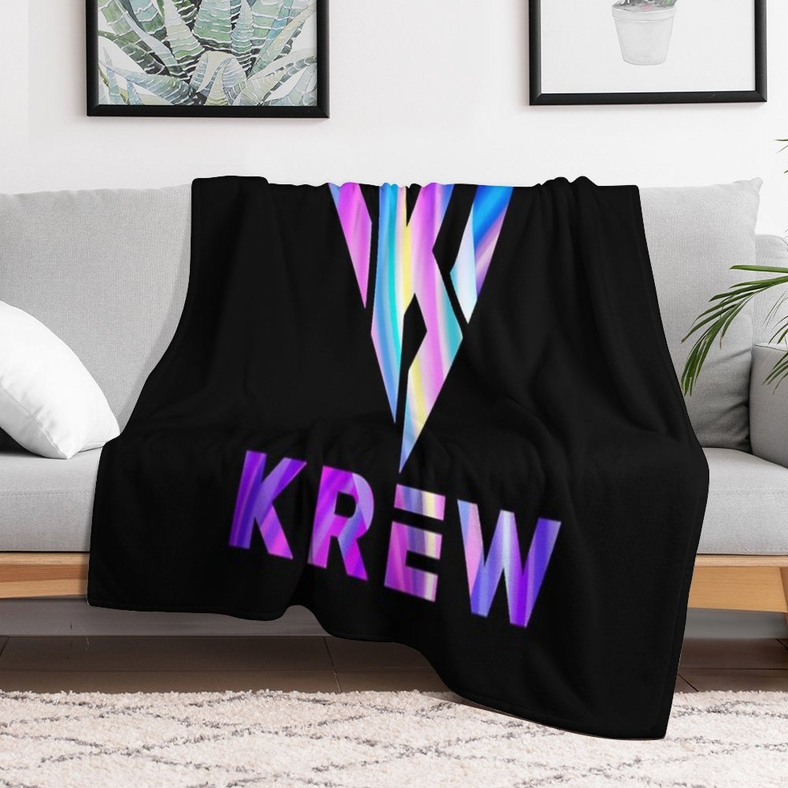 Funneh And The Krew T-ShirtKrew Logo Fresh Travel-friendly Throw Blanket