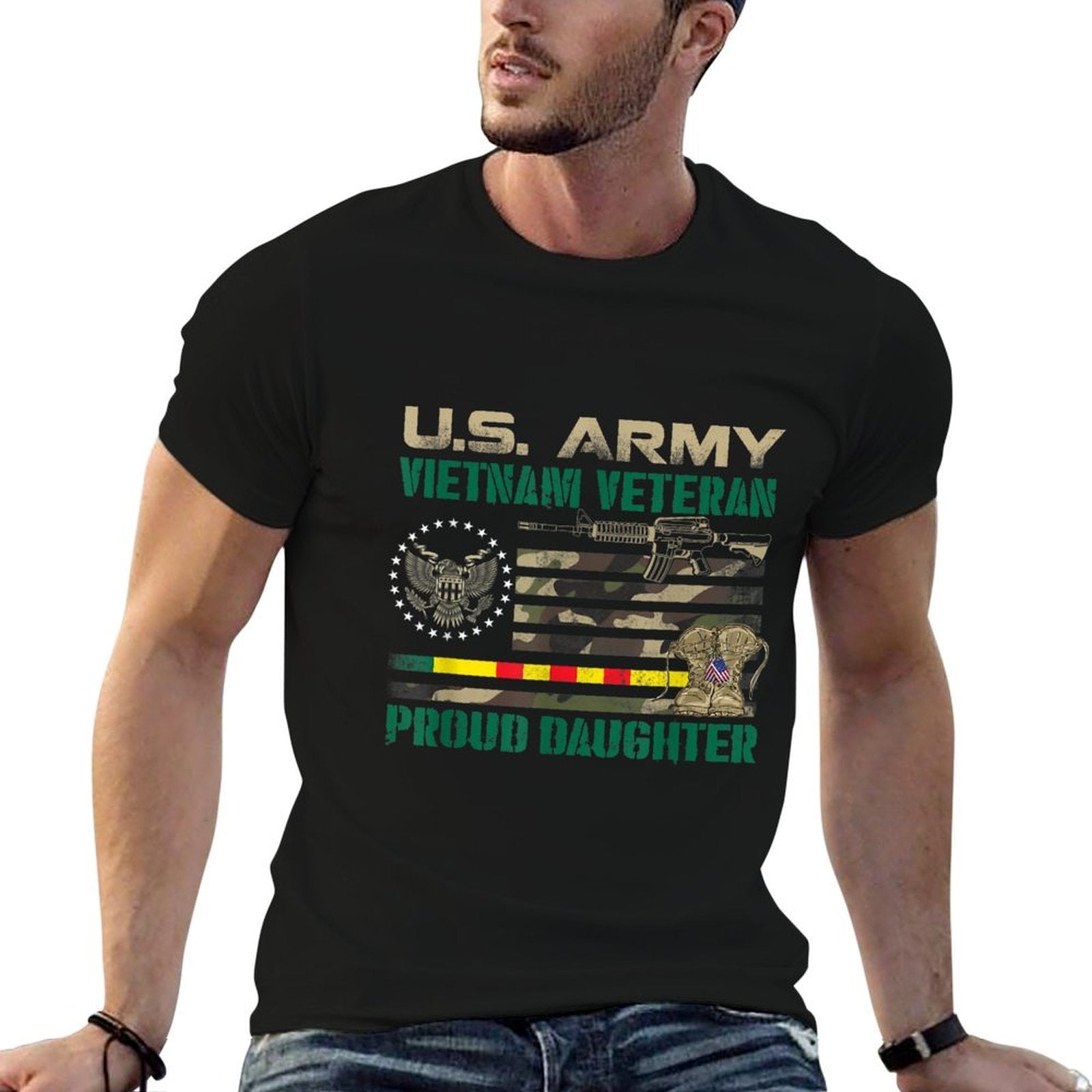 Proud Daughter Of A US Army Vietnam Veteran, Veterans Day  Affordable Price T-Shirt