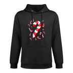 Cute Christmas Candy Cane Candy Xmas Costume Men Women Kids Customizable Surface Hoodie