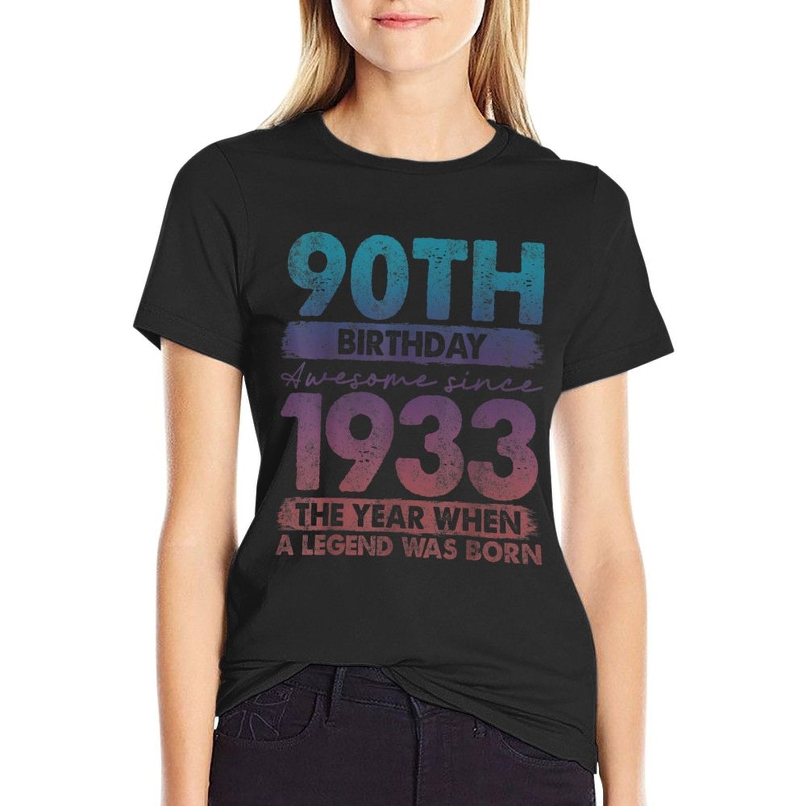 Vintage 1933 90 Year Old Gifts Limited Edition 90th Birthday  Oversized Silhouette T-Shirt