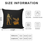 Anubis And Ma’at Soft High-Density Material Throw Pillow