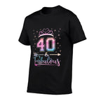 40 And & Fabulous 1982 40Th Birthday Gift For Womens  Stretchy T-Shirt