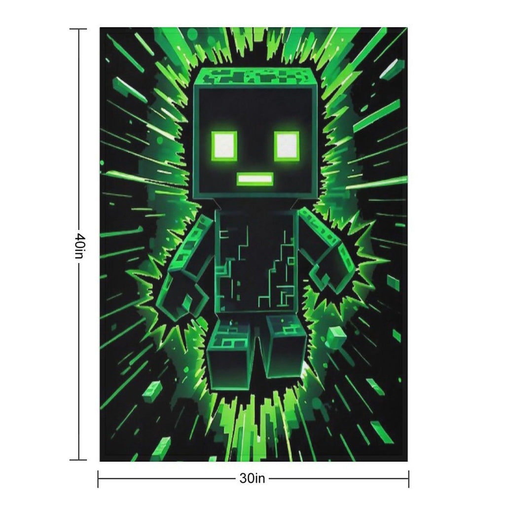 Creeper Explosion 2 Sustainable Throw Blanket