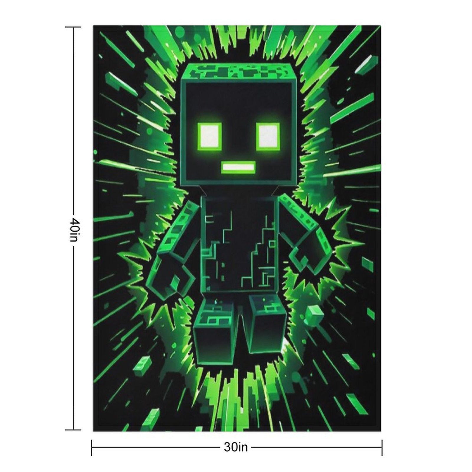 Creeper Explosion 2 Sustainable Throw Blanket