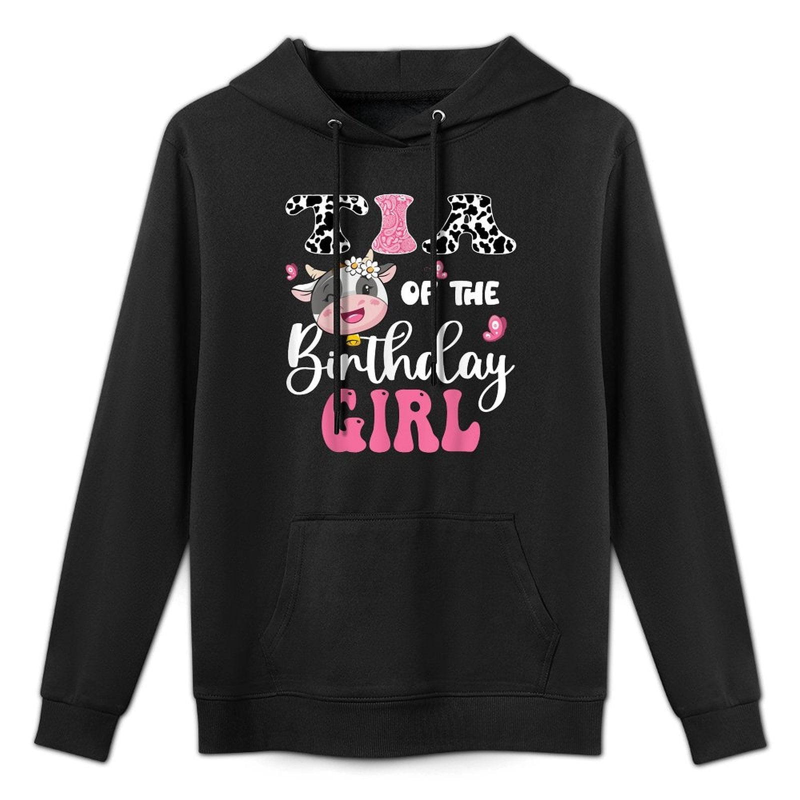 Tia Of The Birthday Girl Farm Cow 1St Birthday Girl Versatile Streetwear Hoodie