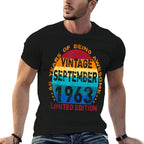 60 Years Old Vintage September 1963 Distressed 60th Birthday  Classic T-Shirt