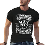 50th Birthday Gift Legends Born In May 1975 50 Years Old  Durable T-Shirt