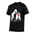 Bigfoot Rock On Hold American Sasquatch Believers  Graphic-printed T-Shirt