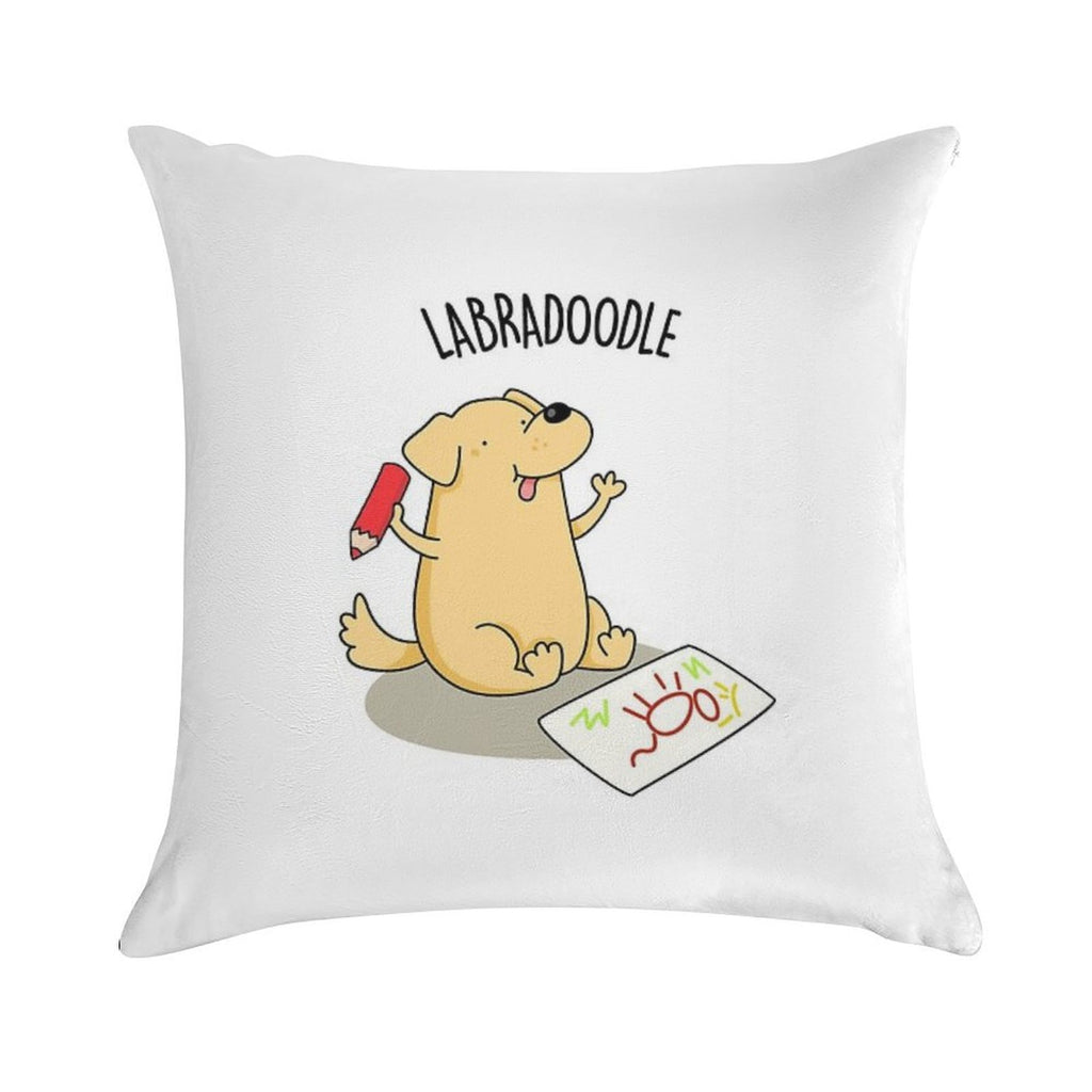 Labradoodle Funny Labrador Dog Puns Soft Multiple Sizes Throw Pillow