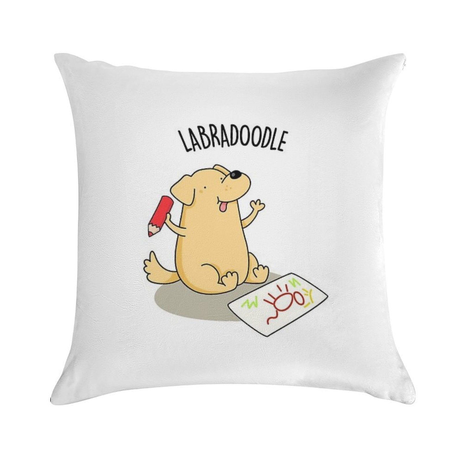 Labradoodle Funny Labrador Dog Puns Soft Multiple Sizes Throw Pillow