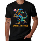 Funny Baseball Dinosaur Baseballsaurus T-Rex Baseball  High-quality Stitching T-Shirt