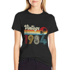 40 Years Old Gift Men Women Vintage 1984 40th Birthday Retro  Trendy Pattern T-Shirt