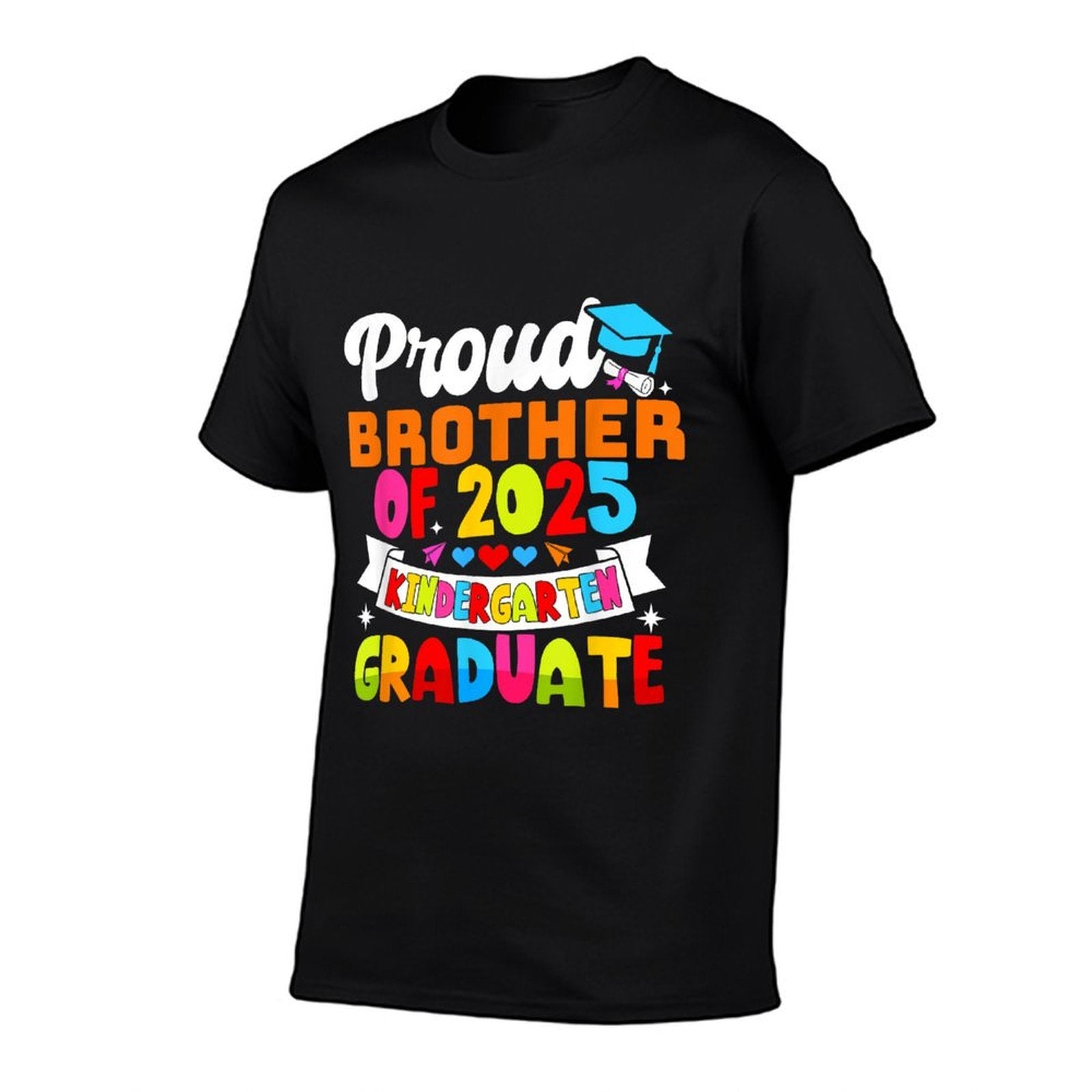 Proud Brother Of 2025 Kindergarten Graduate Graduation  Fade-proof Color T-Shirt
