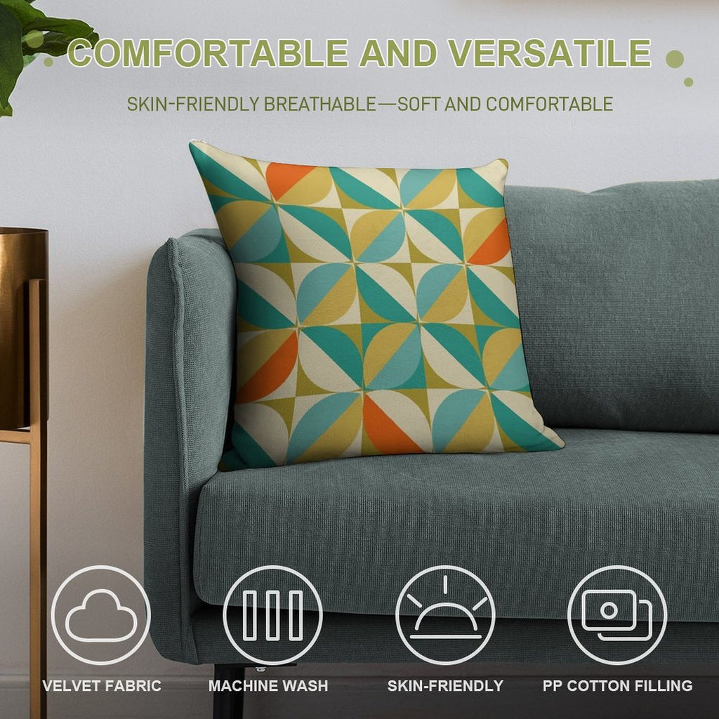 Retro MCM No.5 Soft Luxury Feel Throw Pillow